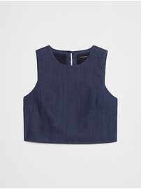 Cropped Poplin Top