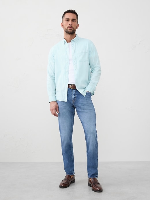 Standard Fit Textured Resort Shirt