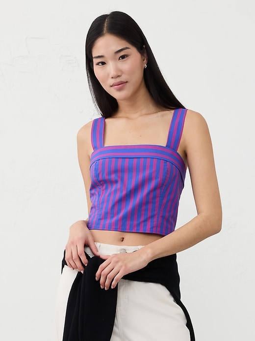 Cross-Back Cropped Top | Banana Republic Factory