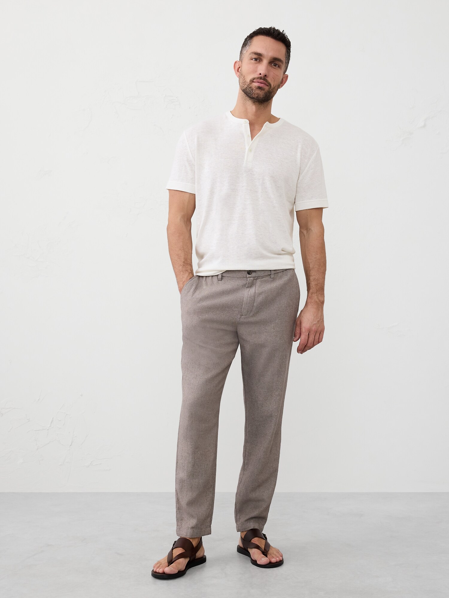 Linen-Blend Henley