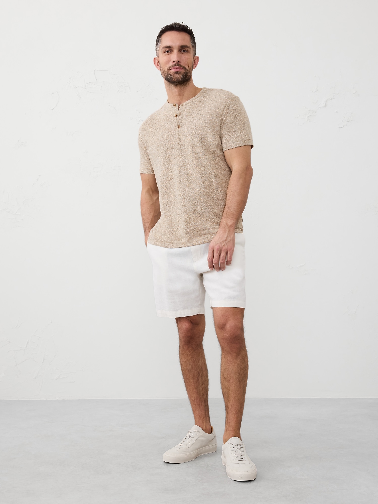 Linen-Blend Henley