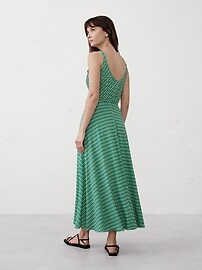 Scoop-Neck Midi Dress
