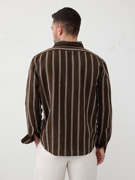Slim-Fit Linen-Blend Shirt | Banana Republic Factory
