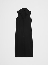 Button-Down Knit Shirtdress