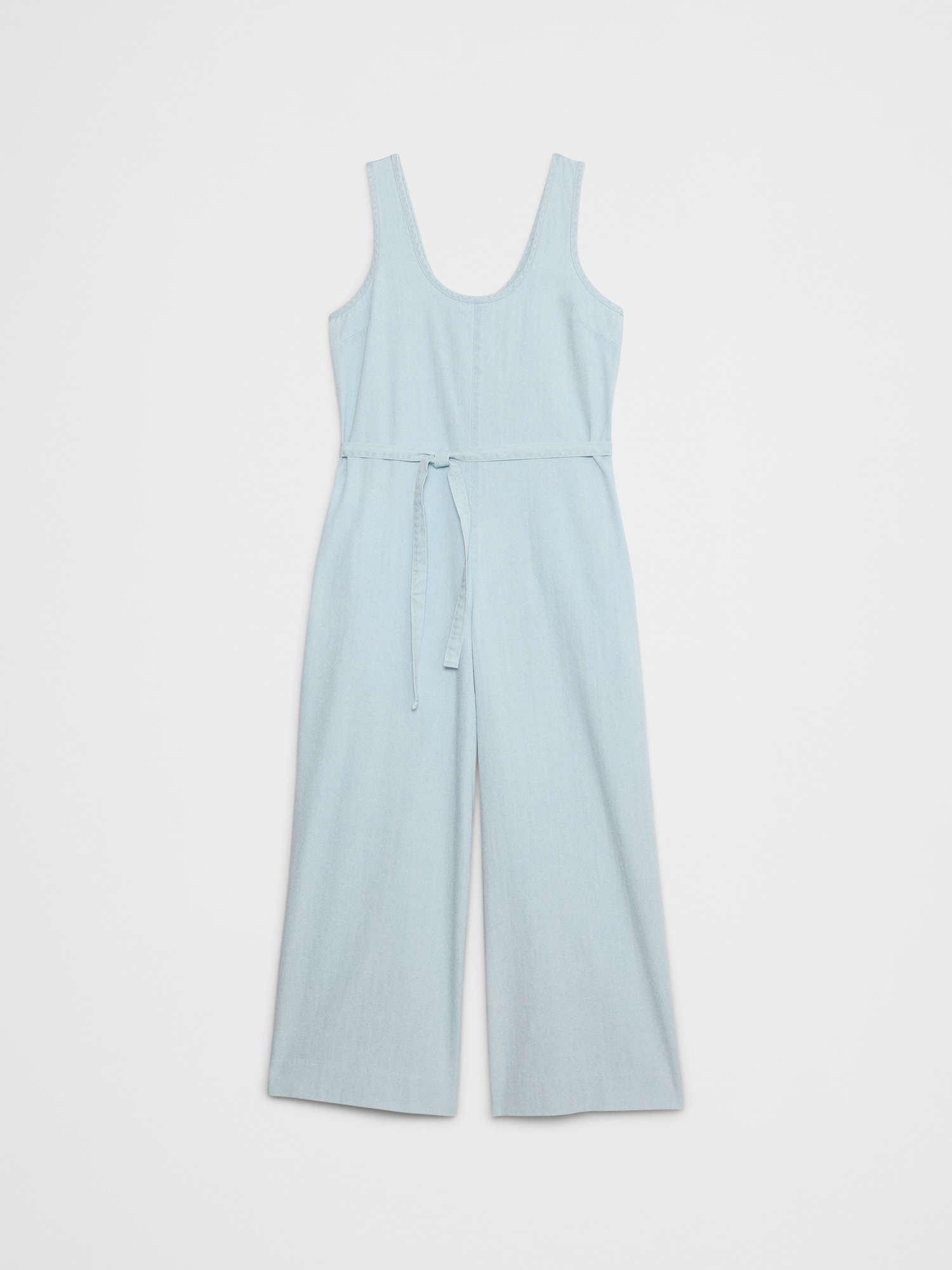 Denim Wide-Leg Jumpsuit