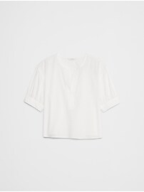 Puff-Sleeve Popover Top