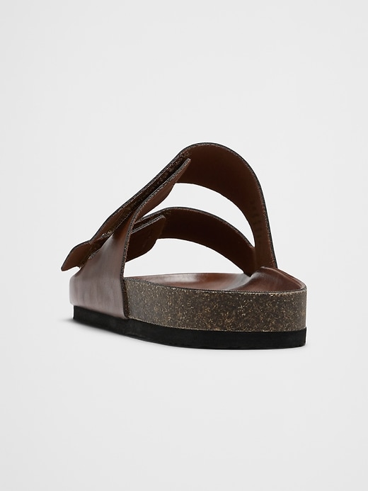 Vegan Leather Double Strap Sandal