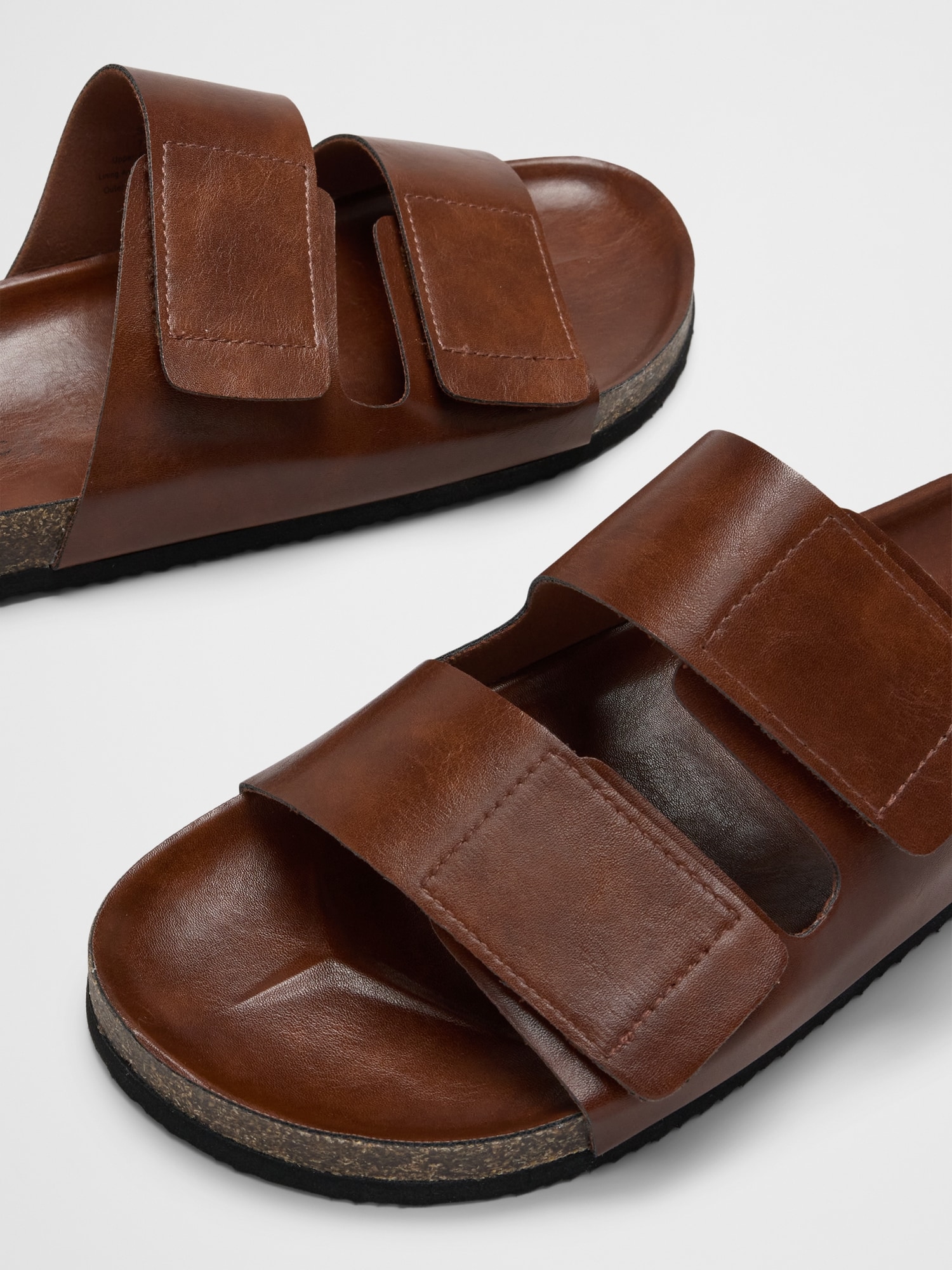 Vegan Leather Double Strap Sandal