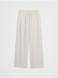 Linen-Blend Drawstring Pull-On Pant