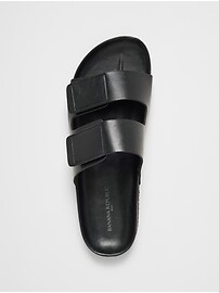 Vegan Leather Double Strap Sandal