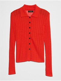 Sheer Button-Down Cardigan