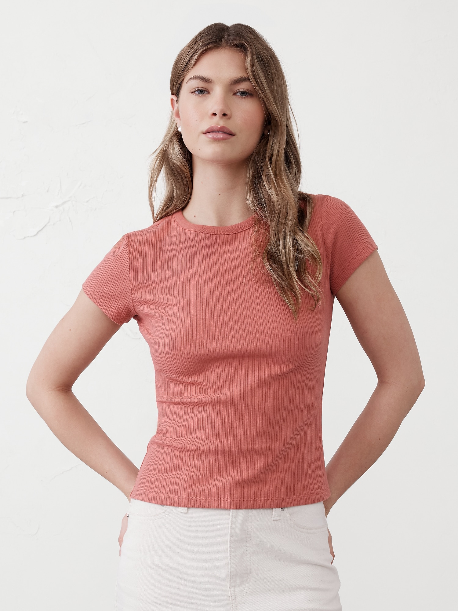 Variegated Ribbed T-Shirt
