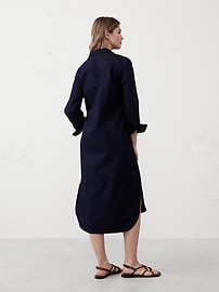 Midi Poplin Shirtdress