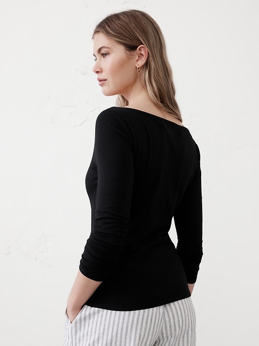 Soft Stretch Scoop-Neck T-Shirt