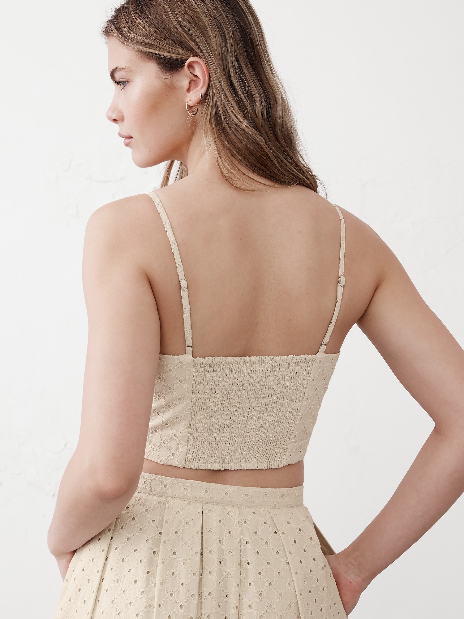 Eyelet Cropped Cami