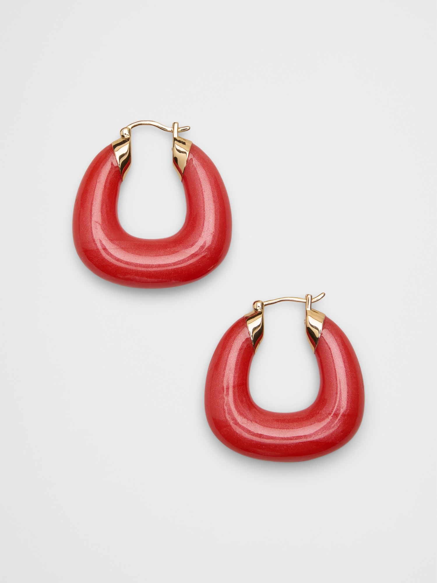 Resin Chunky Hoop Earrings