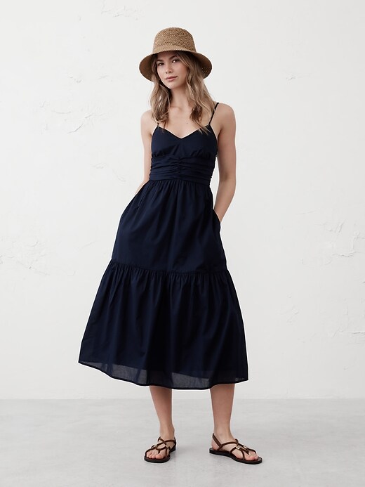 Strappy Voile Midi Dress