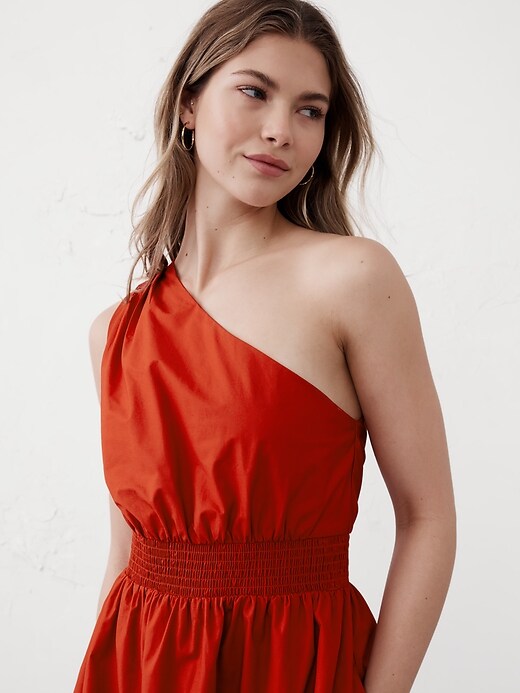 white christmas dresses Stretchable One Shoulder Drop Waist Maxi Dress main image 1