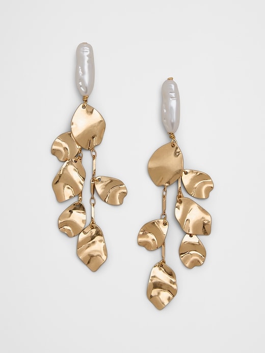 Pearl Metal Earrings