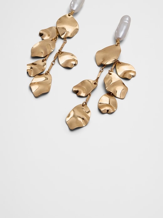 Pearl Metal Earrings