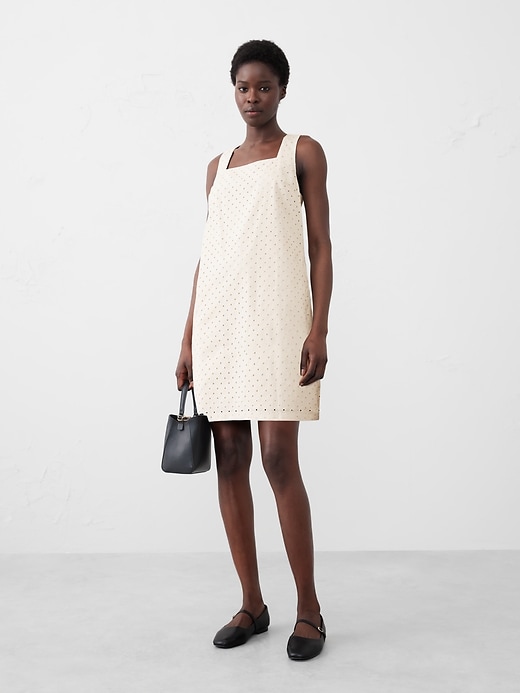 banana republic black and white dress Eyelet Mini Shift Size:M petite Striped dress prom dress custom made Asymmetrical Dresses Spring/Summer 2025: