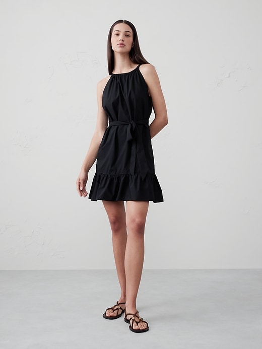 Poplin Tiered Mini Dress | Banana Republic Factory