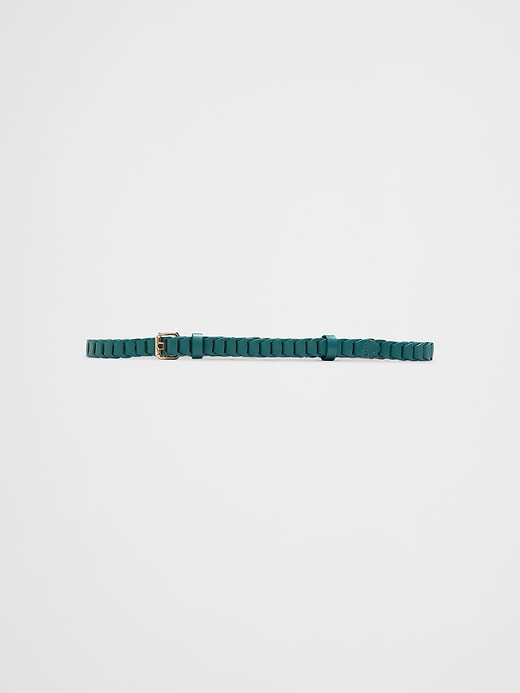 Leather Red Skinny Belt
