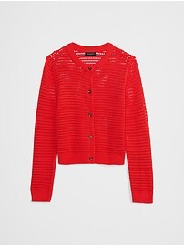 Open Stitch Cardigan Sweater