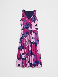Poplin Shirred Midi Dress