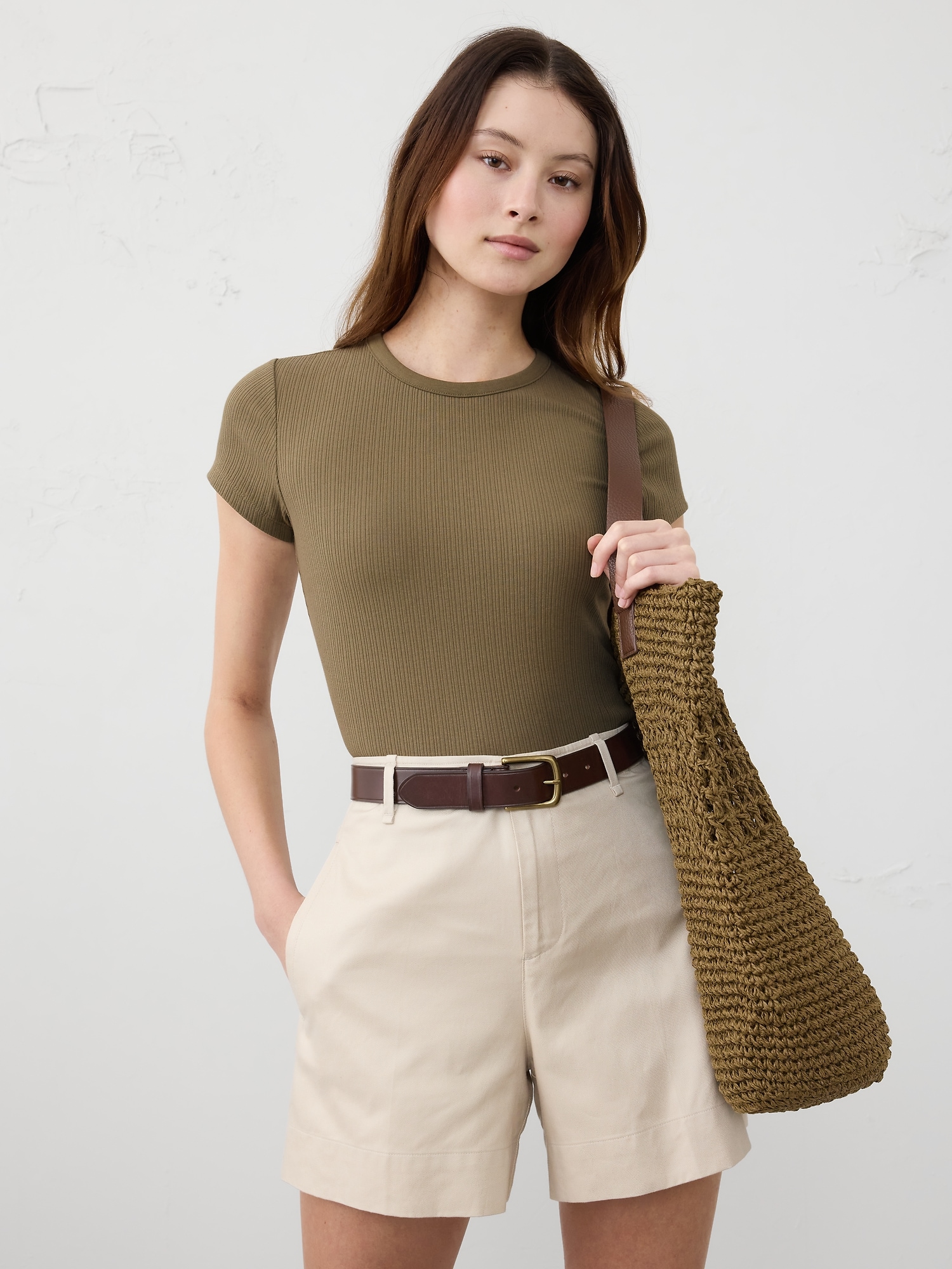Variegated Ribbed T-Shirt