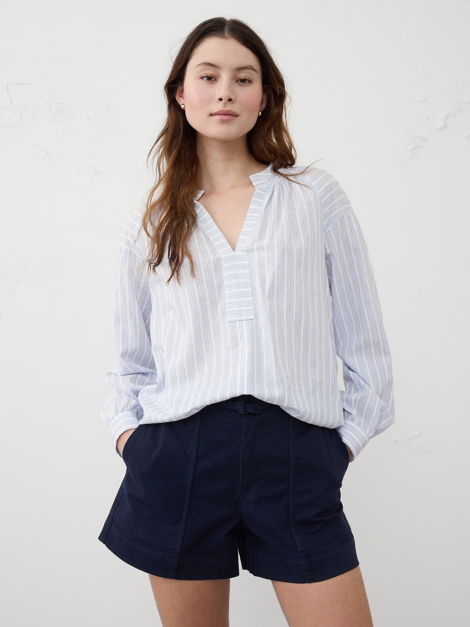 Trapunto Stitch Voile Top