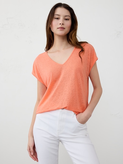 Linen-Blend Top