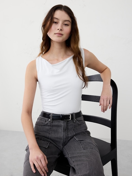 Scoop-Neck Soft Stretch Top