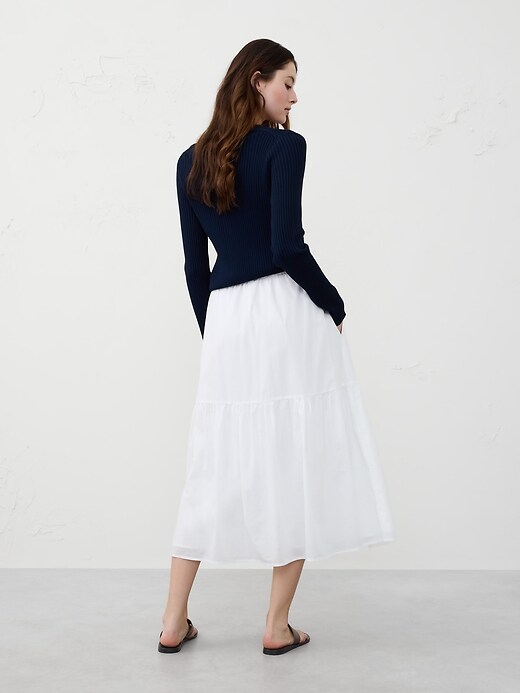 Voile Tiered Midi Skirt