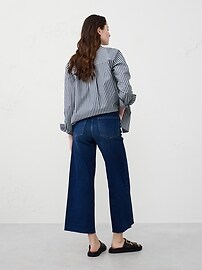 High-Rise Wide-Leg Cropped Jean