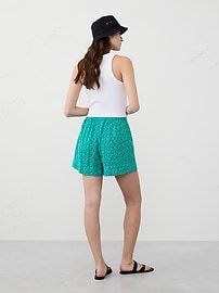 Linen-Blend Pull-On Short