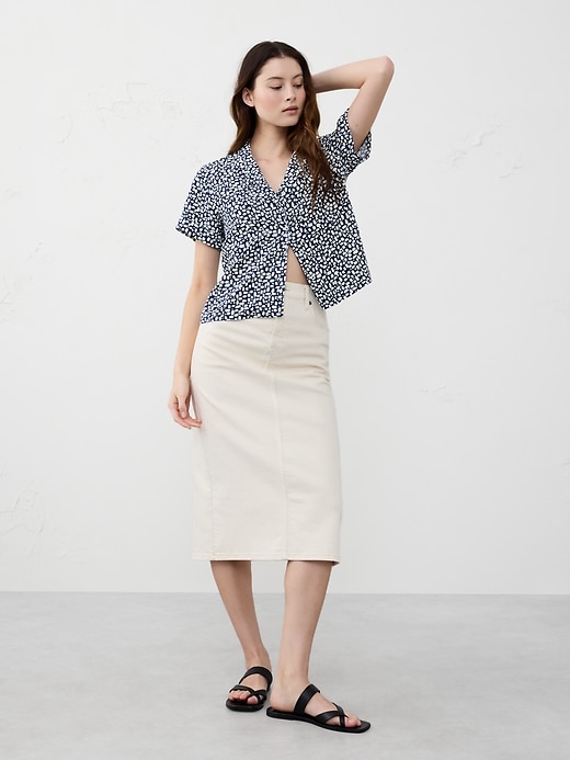 Linen-Blend Shirt
