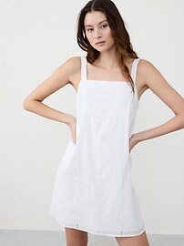Eyelet Mini Dress