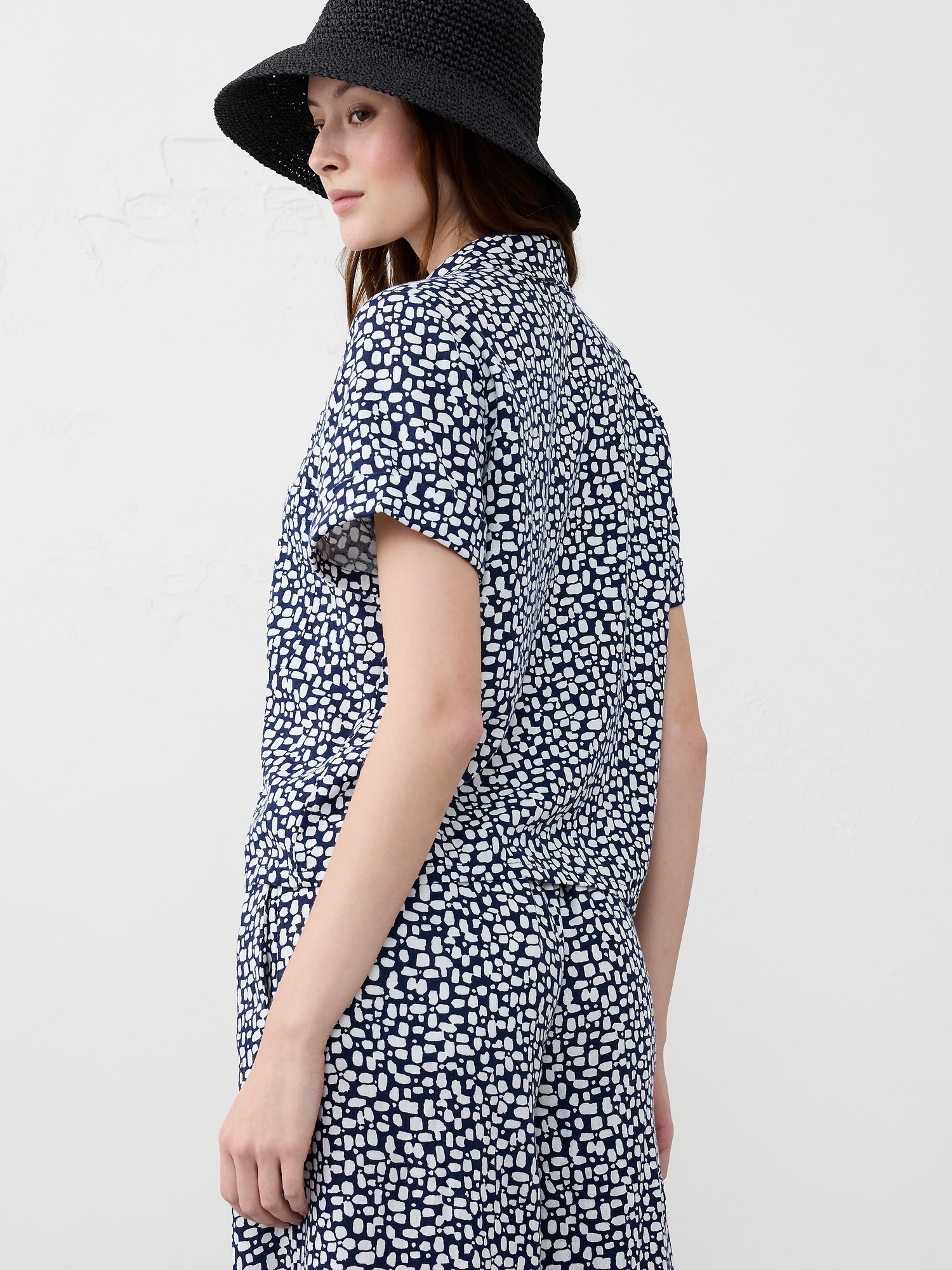 Linen-Blend Shirt