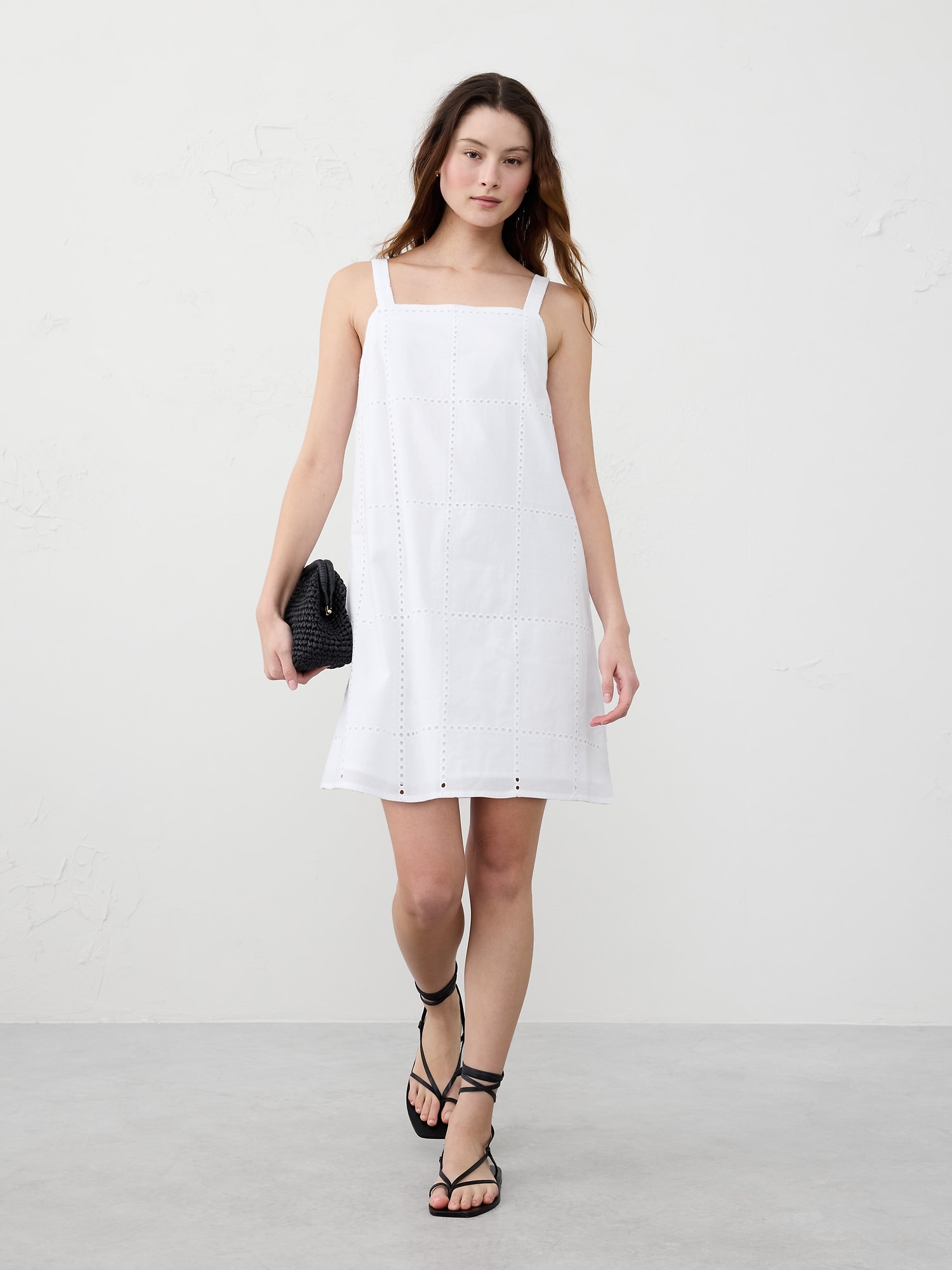 Eyelet Mini Dress