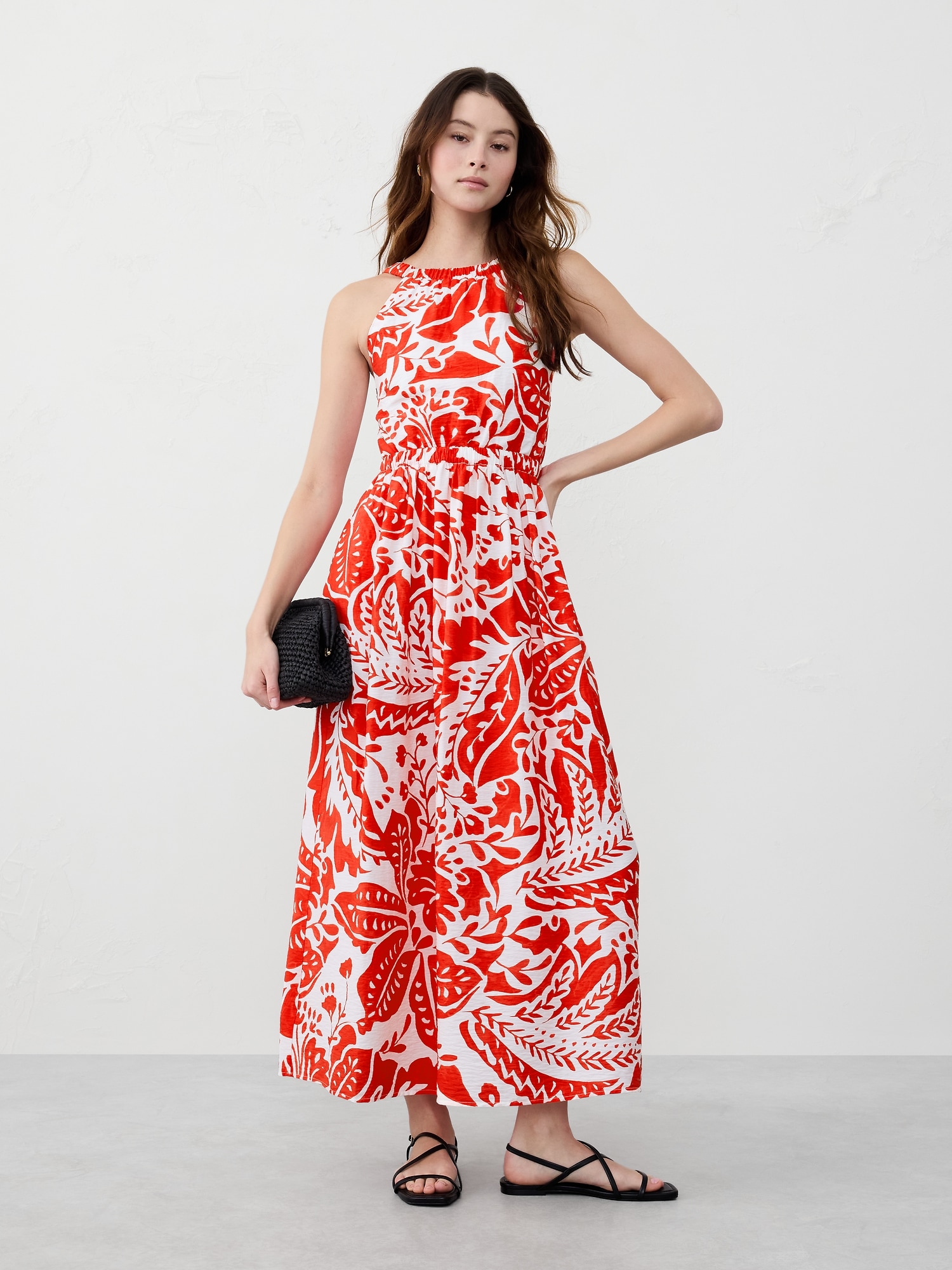 Halter-Neck Midi Dress
