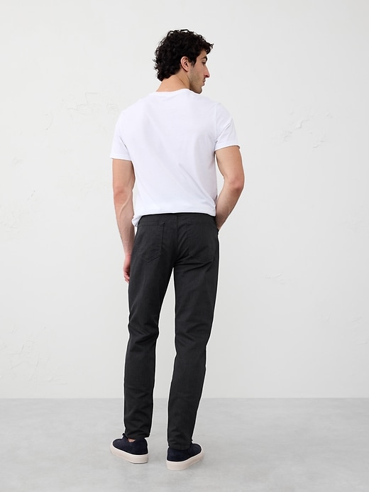 BANANATIME　TAPERED PANT (JUMBO PAISLEY) TIM tapered elastic waist string pants - GRS/Vegan - Black