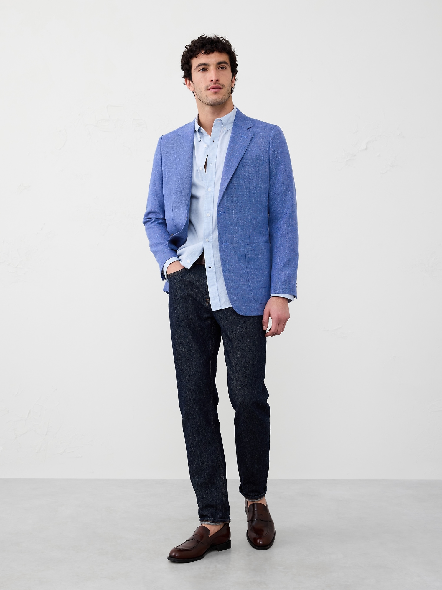 Tailored-Fit Textured Jacket