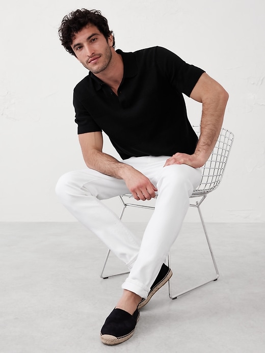 Mesh Striped Polo
