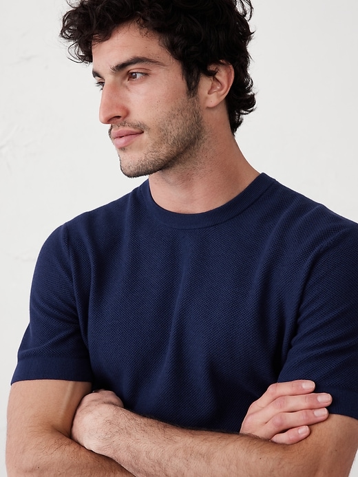 Textured Sweater T-Shirt