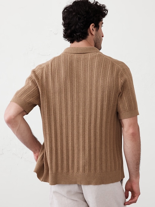 Textured Sweater Polo