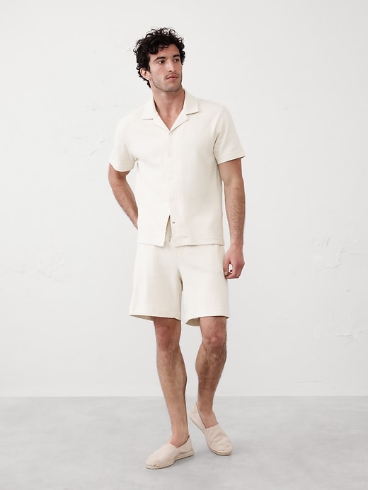 Crinkle Ribbed Polo