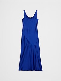 Silky Twill Slit Maxi Dress