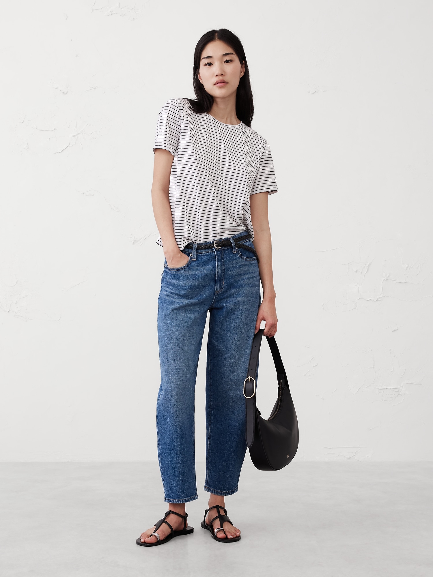 High-Rise Barrel Jean