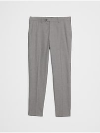 Tailored-Fit Linen-Blend Grey Mini Houndstooth Suit Trouser